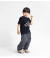 子煩悩レスラー 背比べファミリーキッズTシャツ 親子コーデ