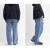 リメイク サイドライン イージーデニムパンツ ジーンズ メンズ