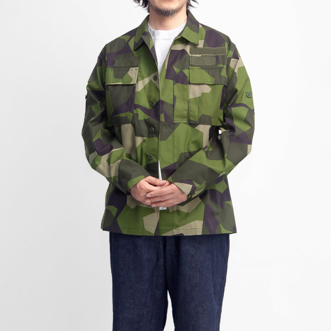 スウェーデン軍 M90L M90カモフィールドジャケット スカンジナビアカモ デッドストック 実物 メンズ