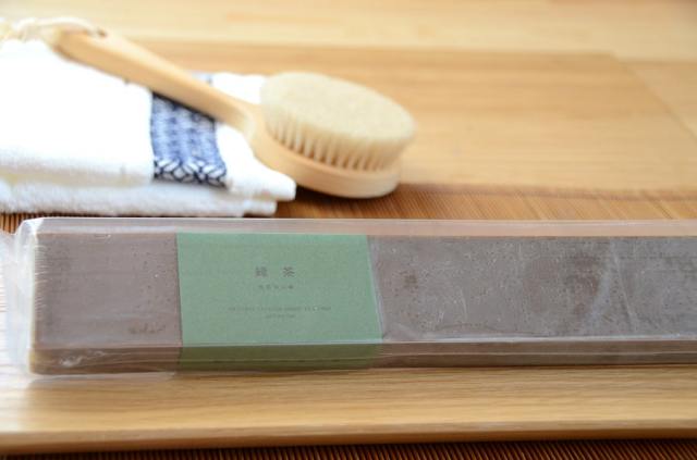 洗顔・全身洗えます！【バータイプ 緑茶石鹸】無添加石鹸本舗 お