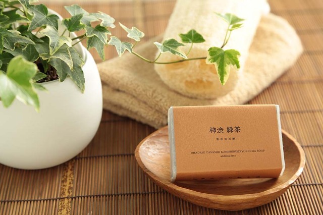 洗顔・全身洗えます！【柿渋緑茶石鹸】無添加石鹸本舗 お肌に優しい無
