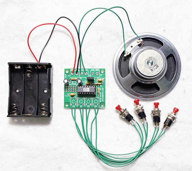 MK-102B-BUILT　列車の音が4種類！列車模型、時計、アラームに使える！列車音発生キット完成品(ハンダ付け不要）