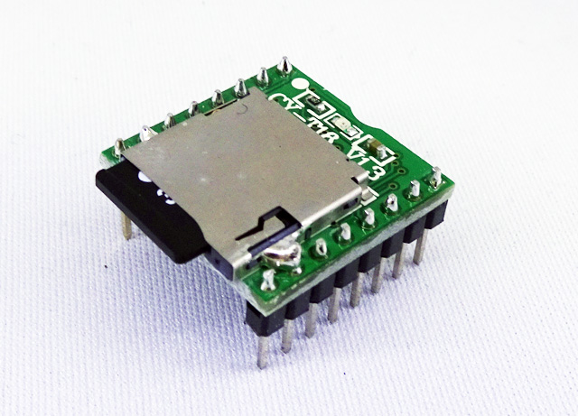MK-156　超小型。ロボットなどに最適！アンプ内蔵でmicroSDカード付き！多機能MP3/WAVボイスプレーヤーモジュール