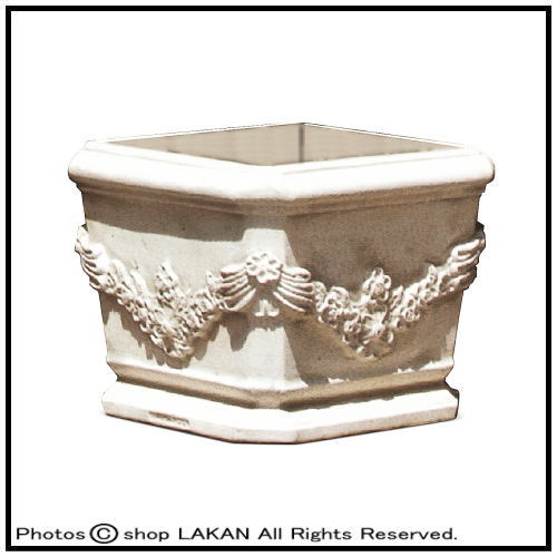 彫刻 プランター 石造 花鉢