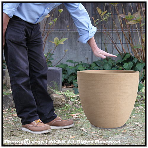 レジスト ラウンド φ55cm テラコッタ製 植木鉢 HH-RS0355- shopラカン