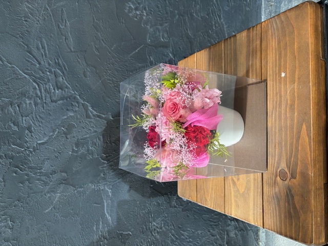 プリザーブドフラワーアレンジメント《赤・ピンク》