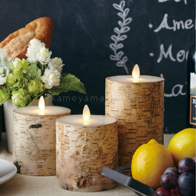 10月頃入荷予定※LEDキャンドル LUMINARA（ルミナラ）バーチピラー3