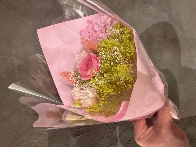 プリザーブドフラワー・Happy Bouquet《ピンク》