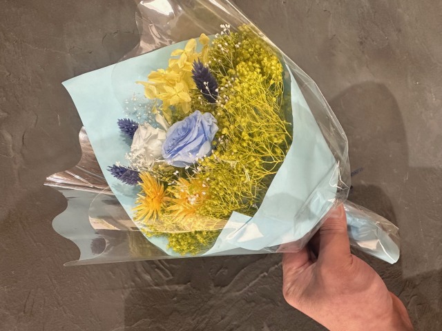 プリザーブドフラワー・Happy Bouquet《ブルー》