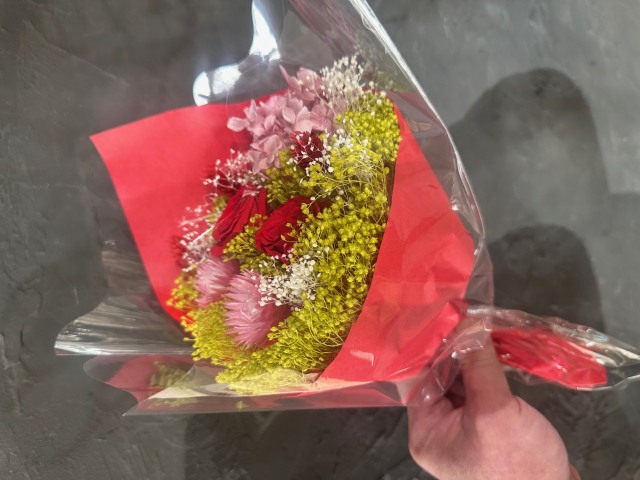 プリザーブドフラワー・Happy Bouquet《レッド》