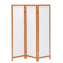 【53%OFF!送料無料! 木製スクリーン（帆布）3連】ホームパーティション（高さ1500mm）■HT-3BR
