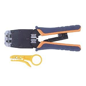 LANケーブル 工具 かしめ工具(ラチェット付)