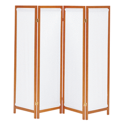 【56%OFF!送料無料! 木製スクリーン（帆布）4連】ホームパーティション（高さ1500mm）■HT-4BR