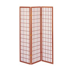 【48%OFF!送料無料! 和風衝立3連ひかり】和風パーティション（高さ1800mm）ブラウン■JP-L180-3BR