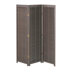 【51%OFF!送料無料! 衝立3連】ブラインド式開閉幕のホームパーティション（高さ1720mm）ブラウン■JP-LB3BR