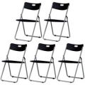 【送料無料！49%OFF！】【折畳みチェア 5脚セット】フラットスタッキング・連結能なシリンダー式パイプ椅子(ブラック)■FP-930BKX5SET