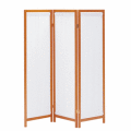 【53%OFF!送料無料! 木製スクリーン（帆布）3連】ホームパーティション（高さ1500mm）■HT-3BR