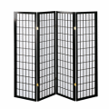 【48%OFF!送料無料! 和風衝立4連こだま】和風パーティション（高さ1500mm）ブラック（JP-和風衝立4連こだま）■JP-4BK