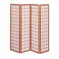 【49%OFF!送料無料! 和風衝立4連ひかり】和風パーティション（高さ1800mm）ブラウン■JP-L180-4BR
