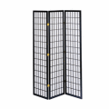 【48%OFF!送料無料! 和風衝立3連こだま】和風パーティション（高さ1800mm）ブラック■JP-M180-3BK