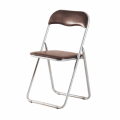 【14%OFF!送料無料! 折り畳みイス】シリンダー式会議用パイプチェアー（ブラウン）■PFC-3SBR