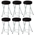 【送料無料！45%OFF！】【P-folding stool 6脚セット】合皮レザー折り畳みスツール座高さ500mm(ブラック)■PFC-SP50BKX6SET