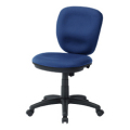 【38%OFF!送料無料!】【OAチェア（ブルー）】大きな座面と背もたれ、ロッキング機能付きミドルバックチェア■SNC-T146BL