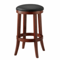 【46%OFF!送料無料!】【カウンタースツール/椅子】天然木脚と合皮座面の高級感あるバースツール(高)■W380×D380×H770mm■WKC-77
