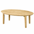 【53%OFF!送料無料!】楕円形座卓(折脚)ナチュラル■W900×D600×H325mm■WZ-900RNA