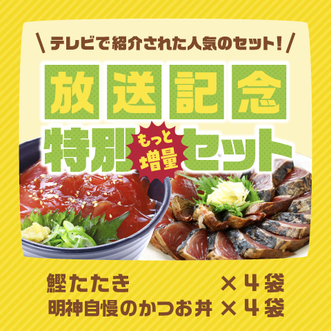 【期間限定】藁焼き鰹たたき4～5袋・かつお丼4袋セット〔BN-4S〕