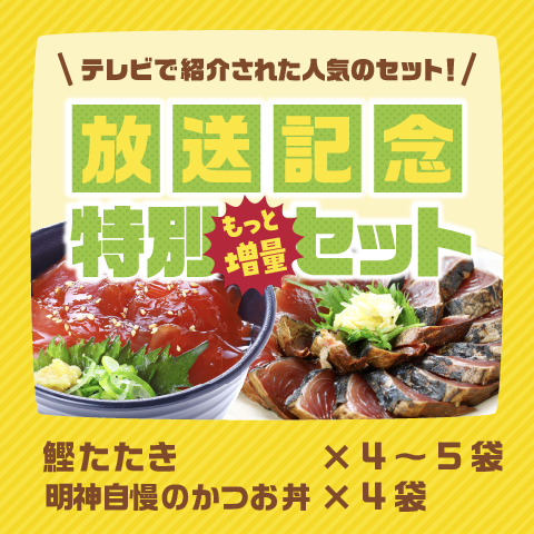 【期間限定】藁焼き鰹たたき4~5袋・かつお丼4袋セット〔BN-4S〕