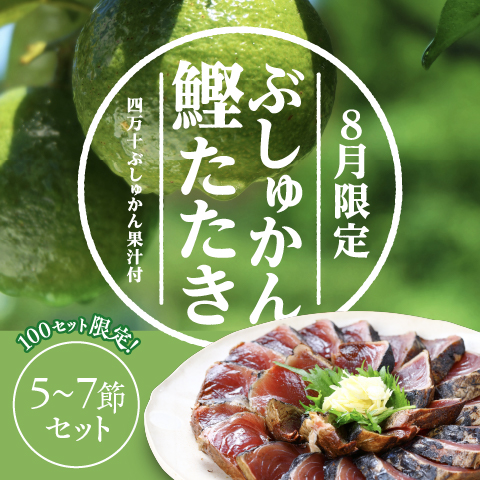 【8月限定】ぶしゅかん鰹たたき5～7節セット（限定100セット）〔BSH-6〕