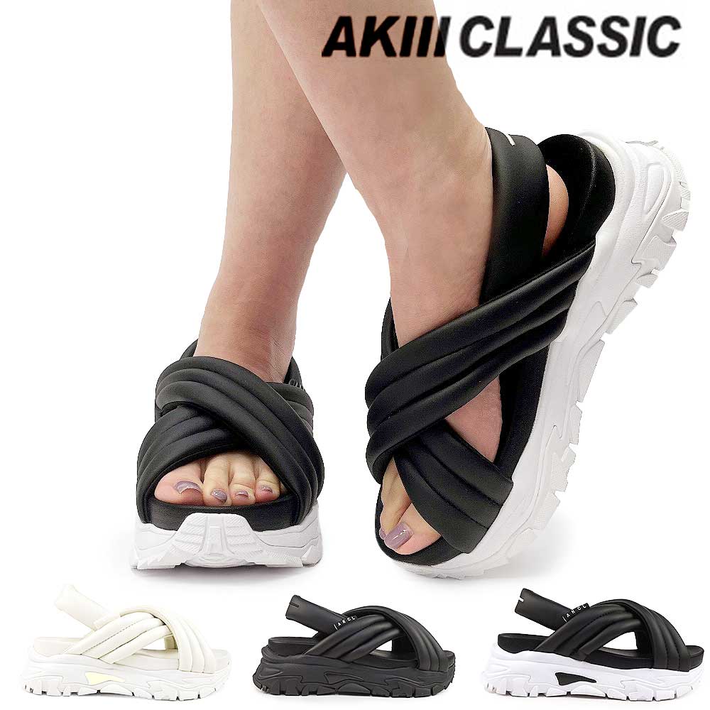 アキクラシック サンダル 厚底 レディース アキ サマーバン AKC-0112 パデット 韓国ファッション AKIII CLASSIC SUMMER BANG