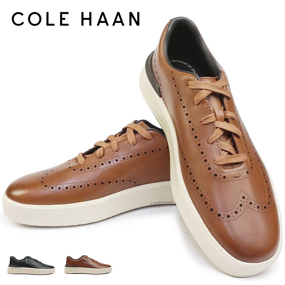 【年末大感謝祭】コールハーン メンズ レザースニーカー グランドプロ クリュー ウィングチップ COLE HAAN GRANDPRO CREW WINGTIP
