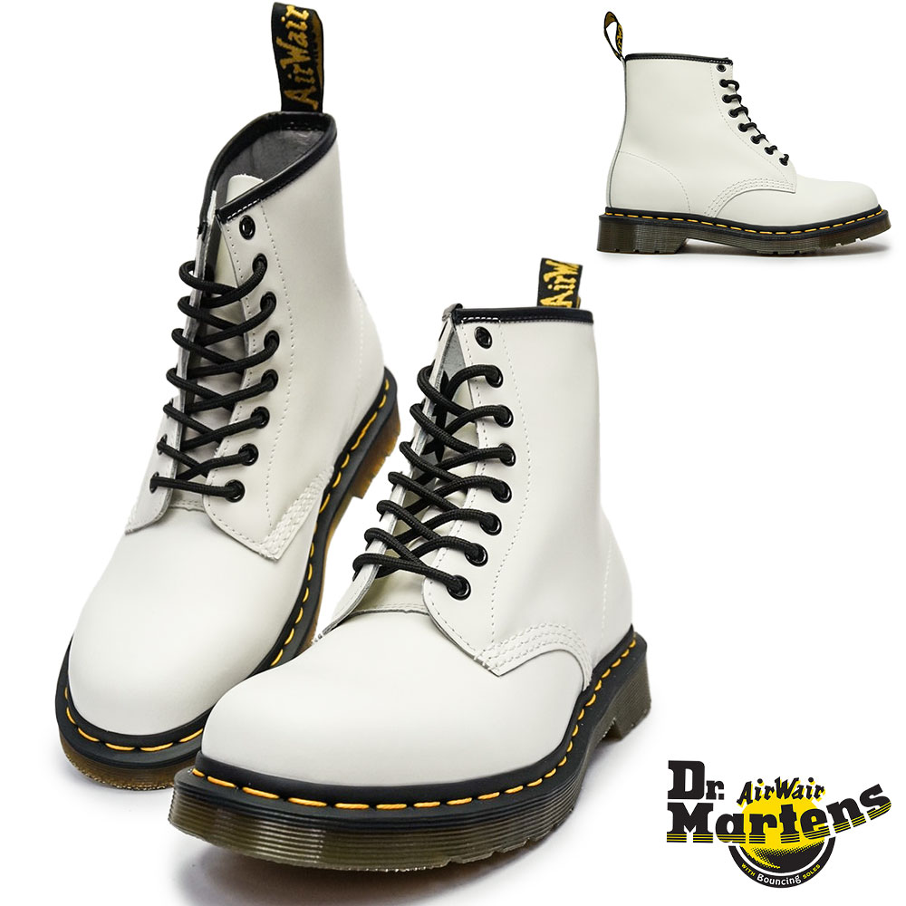 【年末大感謝祭】ドクターマーチン1460 8ホールブーツ レザー レディース メンズ イエロースティッチ Dr.Martens 1460