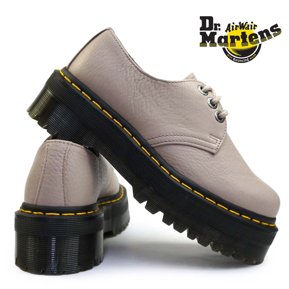 【年末大感謝祭】ドクターマーチン 厚底 1461 QUAD 2 レディース トープ 3ホールシューズ レザー 正規品 Dr.Martens Quad Retro 1461 QUAD ii 3EYE SHOE