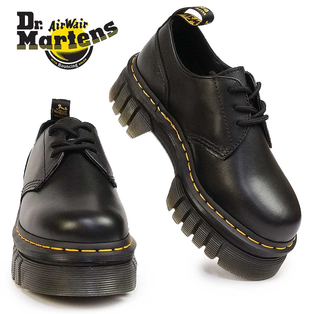 【年末大感謝祭】ドクターマーチン 厚底 カジュアルシューズ AUDRICK 3ホールシューズ レディース 軽量 本革 Dr.MARTENS AUDRICK 3 EYE SHOE
