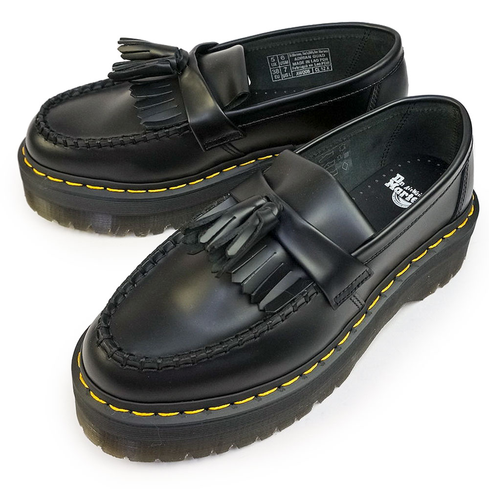 ドクターマーチン レディース 厚底 エイドリアン クアッド タッセル ローファー 本革 Dr.Martens ADRIAN QUAD タッセル ローファー