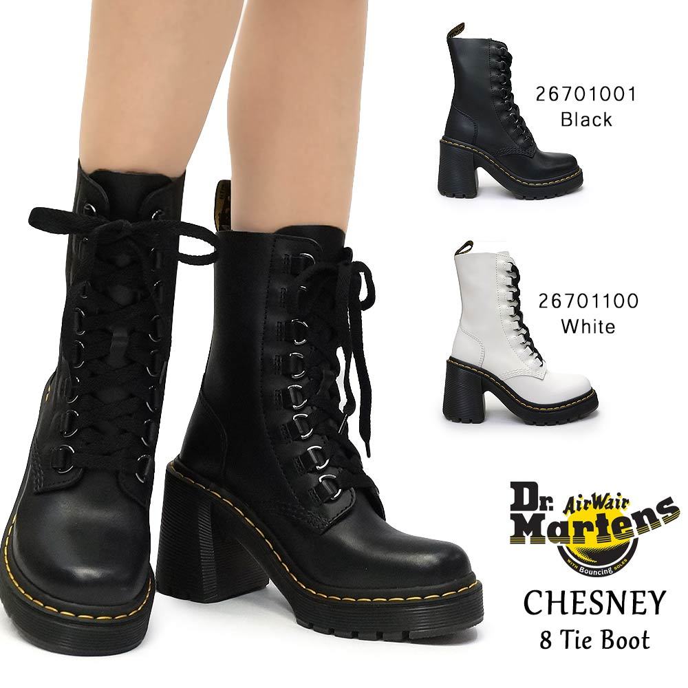 ドクターマーチン 厚底ブーツ レディース レースアップ CHESNEY 8タイブーツ Dリング アンクル丈 ショート Dr.MARTENS ARDERN CHESNEY 8 Tie Boot