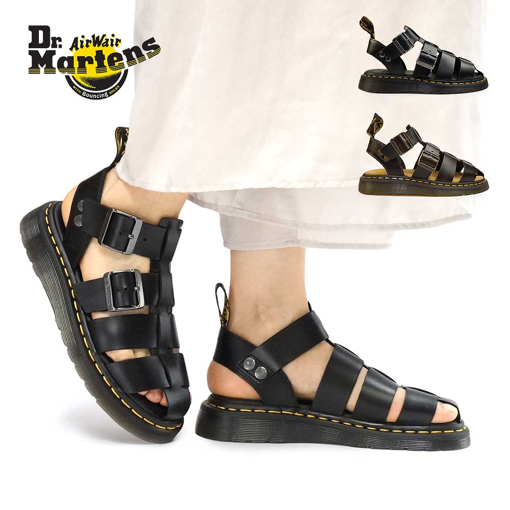 【年末大感謝祭】ドクターマーチン サンダル メンズ ガリン GARIN ストラップ レザー グルカサンダル 本革 Dr.Martens GARIN