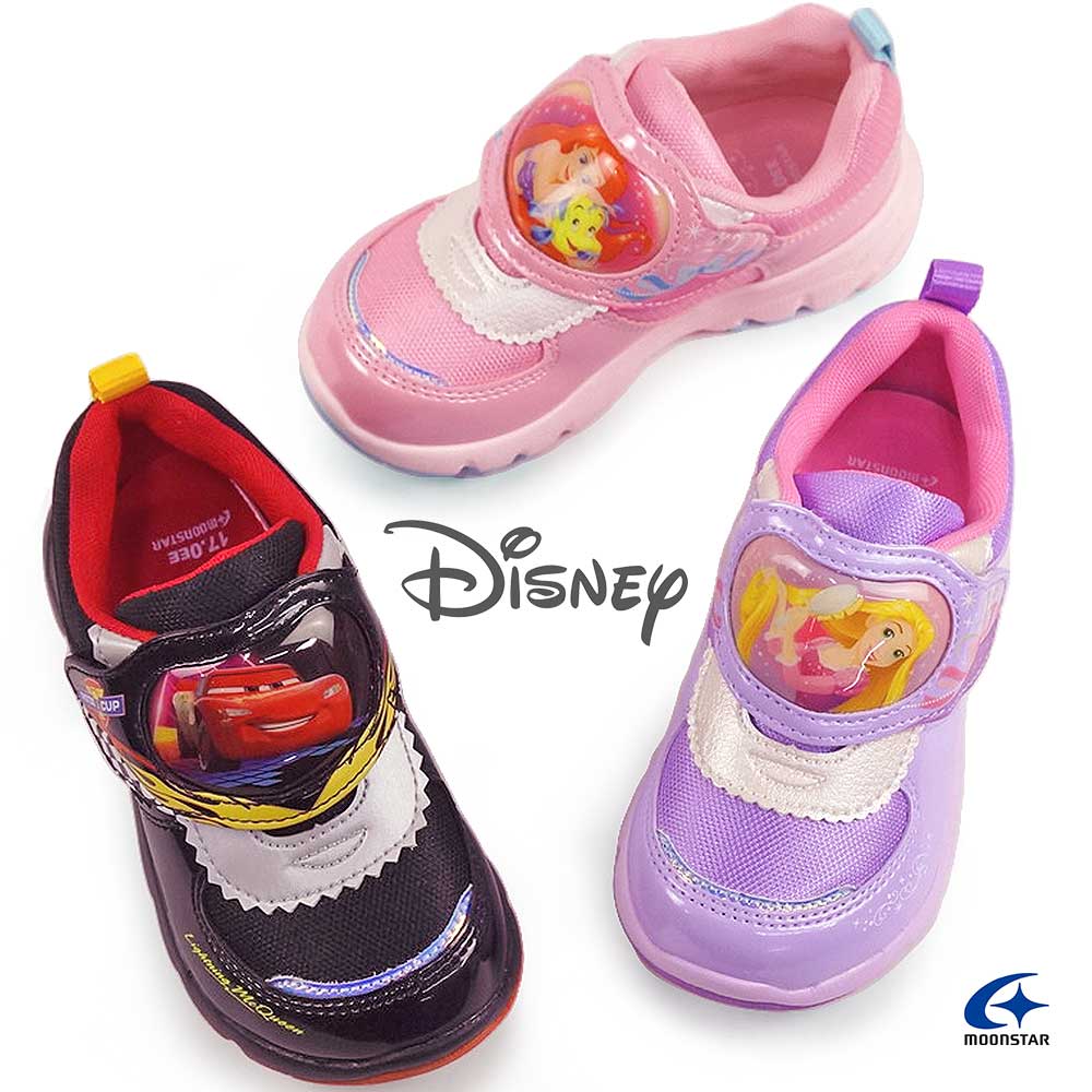 【ウィンターセール】ディズニー キッズ スニーカー DN C1336 マジック式 抗菌 防臭 子供靴 ムーンスター Disney Moon Star プリンセス カーズ