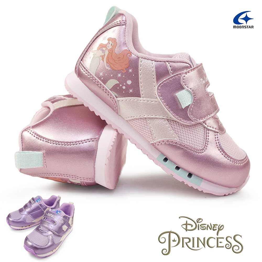 【決算セール】ディズニー キッズ スニーカー DN C1350 マジック式 抗菌 防臭 子供靴 ムーンスター 爆買 Disney Moon Star プリンセス