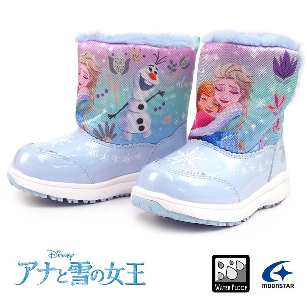【ウィンターセール】ディズニー キッズ ブーツ DN WC051E 防水 防寒 防滑 ボアブーツ アナと雪の女王 ムーンスター 25秋冬新作 Disney FROZEN MoonStar