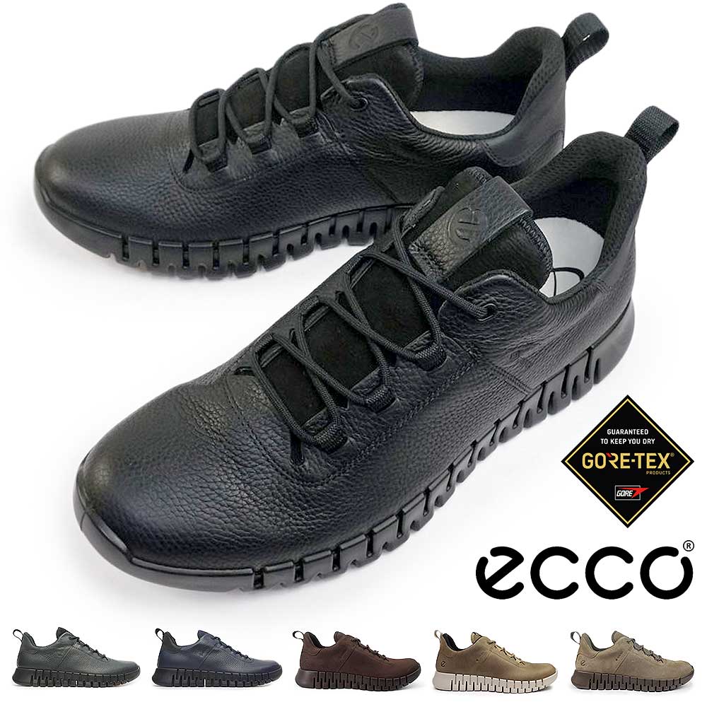 【秋トレンド先取りセール】エコー 靴 メンズ 防水 レザースニーカー 525224 ECCO GRUUV GORE-TEX ECCO GRUUV MEN