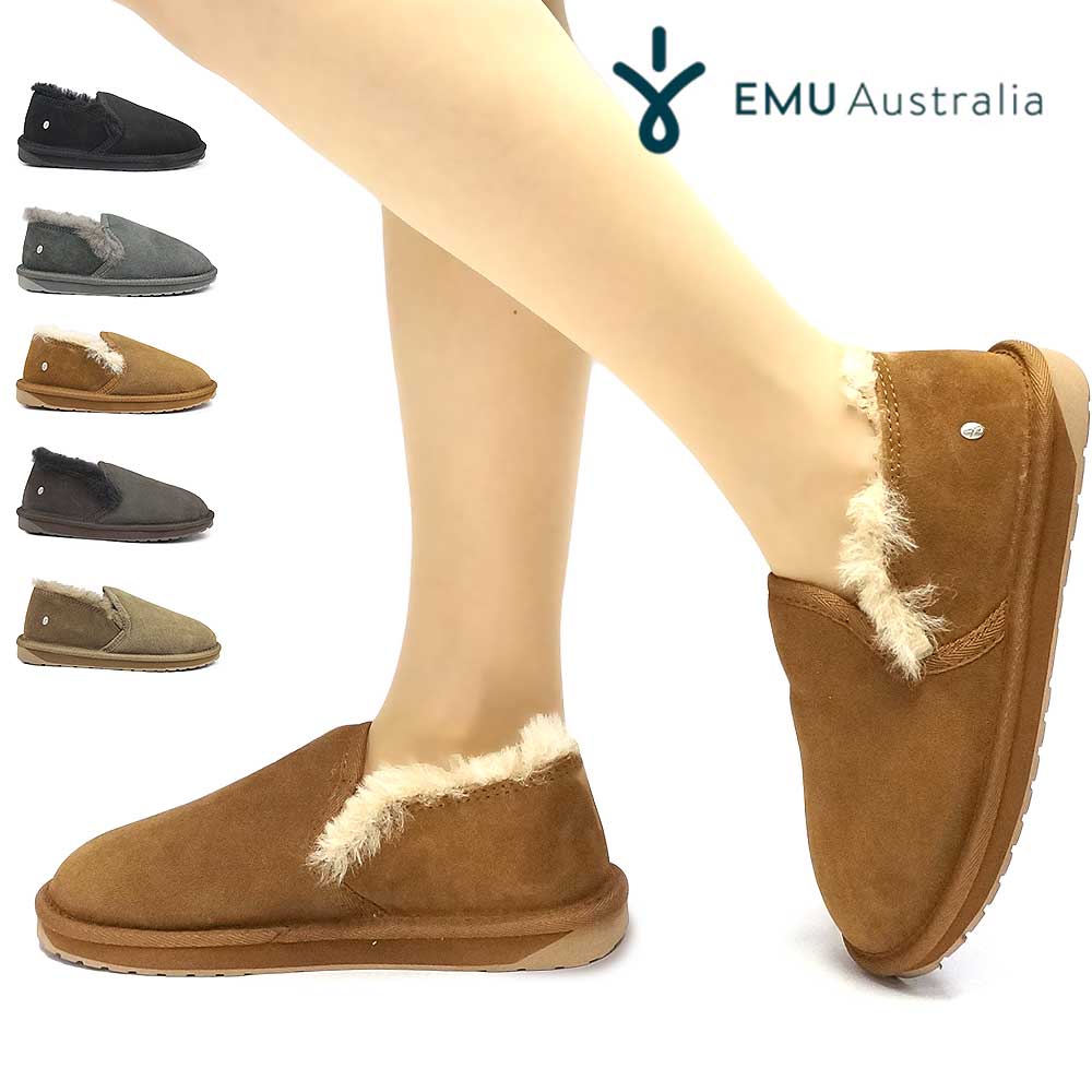 【年末大感謝祭】エミュオーストラリア スリッポン ムートン Stinger Reef W12714 モックシューズ ボア レディース 25秋冬新作 EMU Australia