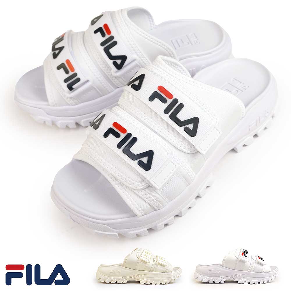 【夏物ラストSALE！】フィラ レディース サンダル 厚底 5SM01799 アウトドアスライド マジックベルト FILA OUTDOOR SLIDE