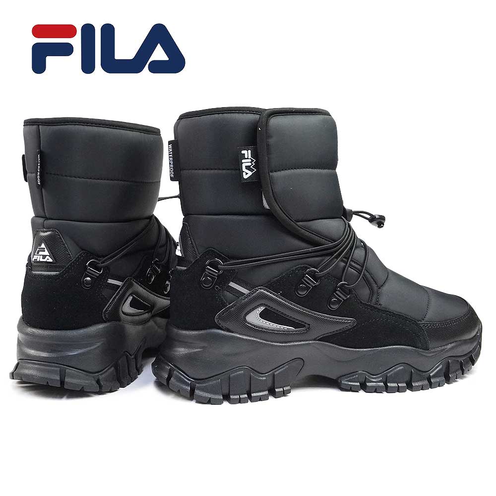 【夏物ラストSALE！】フィラ 防水ブーツ レディース モンティ CTF WP WFW24013 黒 ダウンブーツ 厚底 防寒 FILA MONTI CTF WP