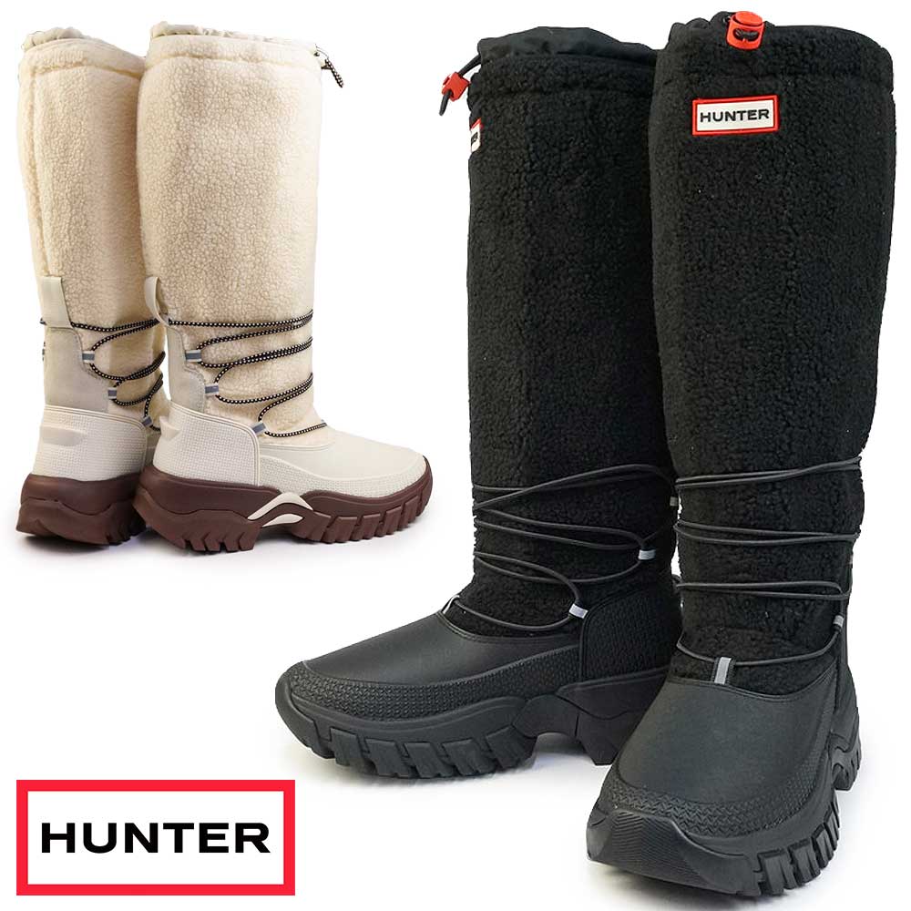 ハンター スノーブーツ レディース WFT2204HER 防水 防寒 防滑 HUNTER WOMENS WANDERER TALL SHERPA SNOW BOOT