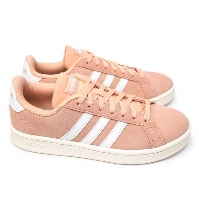アディダス スニーカー レディース グランドコート Sue W スエード レザー 白 ピンク 水色 Adidas Grandcourt Sue W F F F マイスキップ