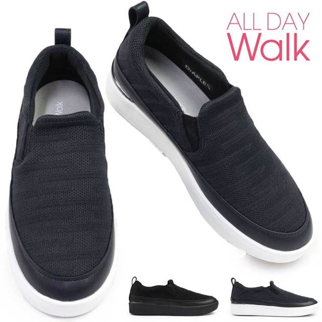 オールデイウォーク スニーカー レディース 282 防水 軽量 3E 幅広 スリッポン 靴 事務所 ALL DAY Walk ALD 2820